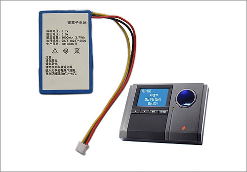 Application scheme of lithium battery for fingerprint attend